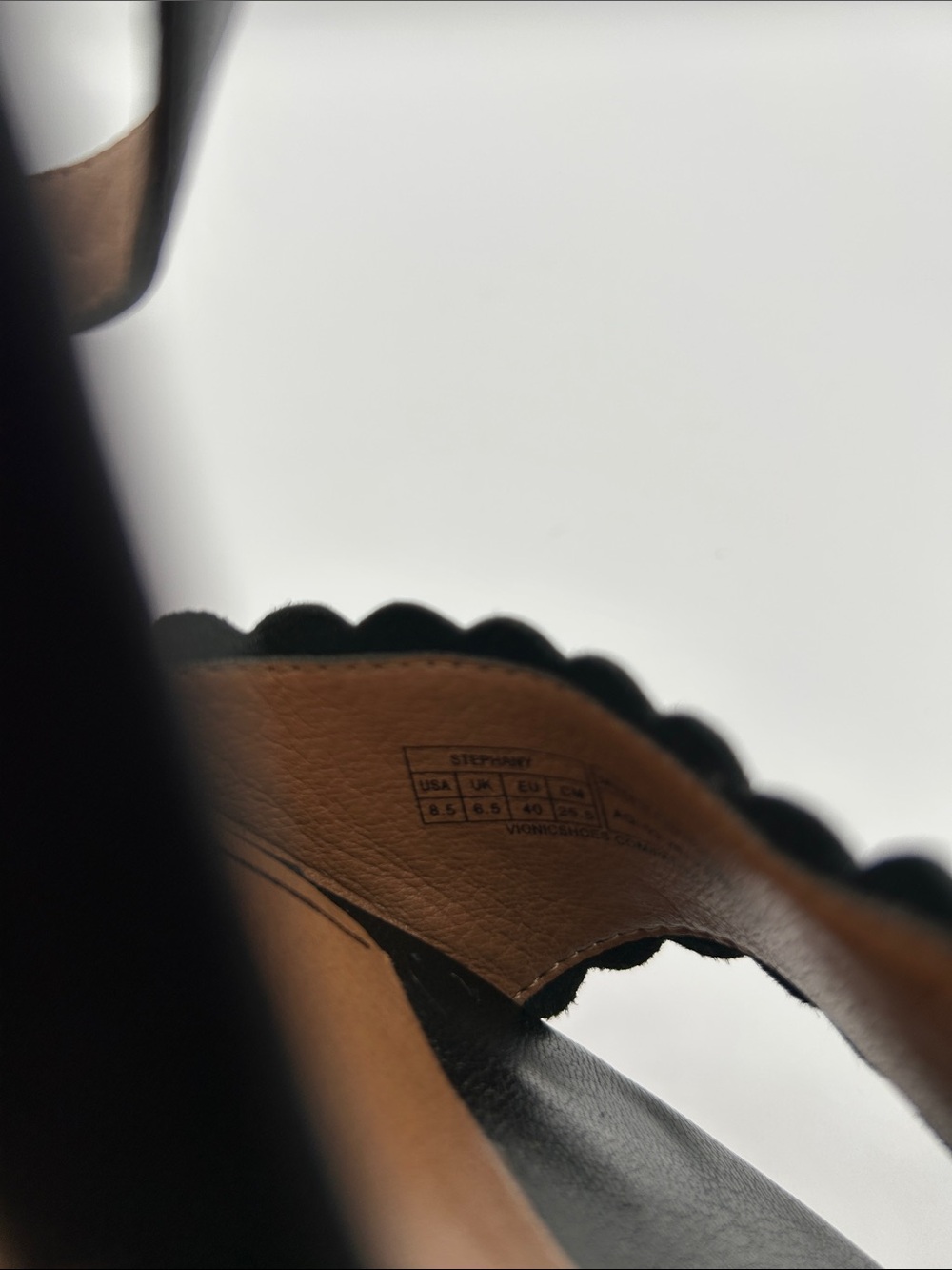 Vionic Black Scalloped Espadrille Wedge Sandals - Picture 7 of 13